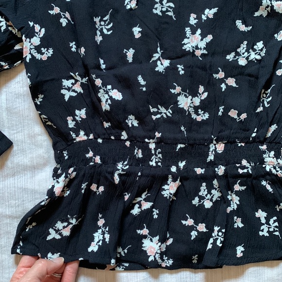 NWT A&F Abercrombie & Fitch floral corset peplum blouse - Picture 6 of 10